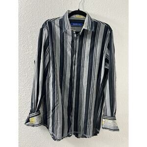 Georg Roth Los‎ Angeles Striped Button Down Shirt Men's Long Sleeve Casual